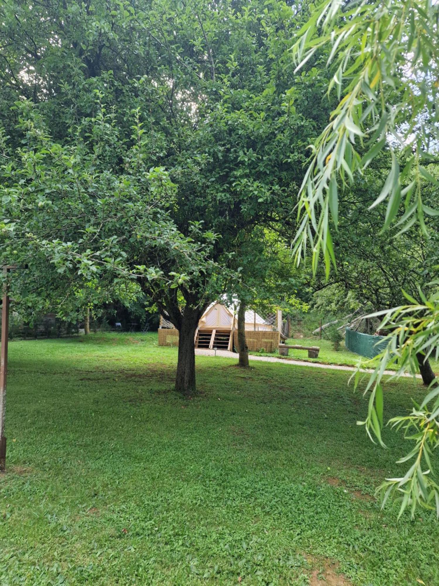 Lodge Tente Les Pommiers Glamping O Rendez-Vous En Demi-Pension Roquefeuil 外观 照片